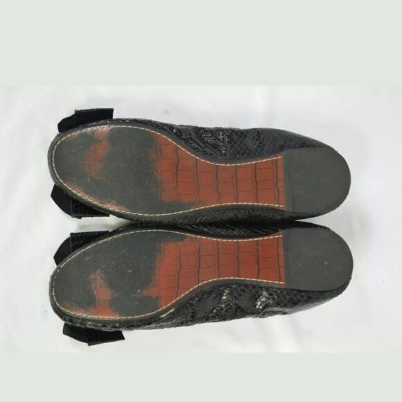 Sam Edelman Dominique Bow Snake Textured Ballet Fl - Picture 7 of 7